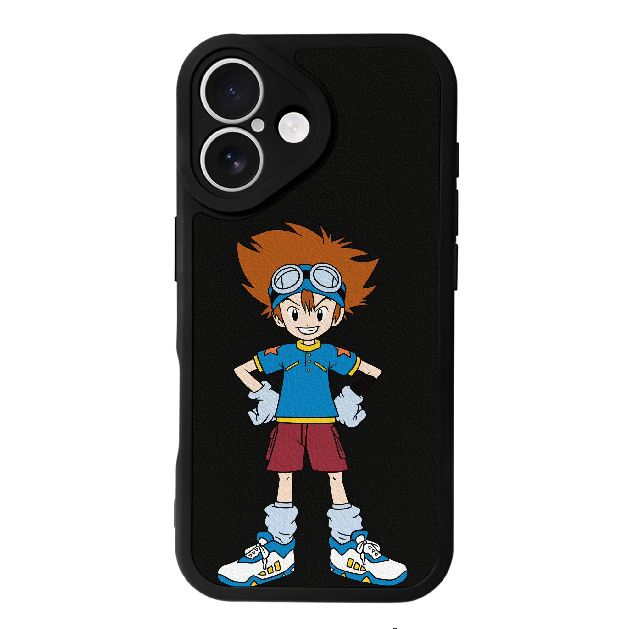 （画像用） Digimon デジタルモンスター/デジモン 【iPhone 16シリーズ対応】シリコンスマホケース（レザー調） 材質：シリコン